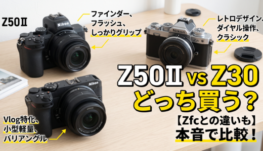 アイキャッチ画像_50ⅡとZ30を両方使う私が本音で比較！どっちを買うべき？