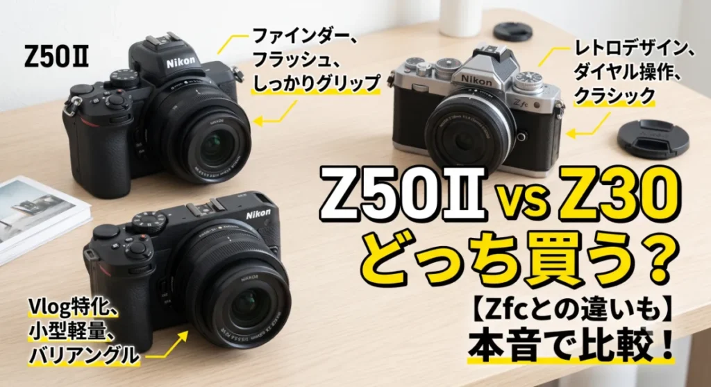 Z50ⅡとZ30を両方使う私が本音で比較！どっちを買うべき？【Zfcとの